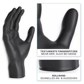 Arnomed Nitrilhandschuhe schwarz, 200 Stück